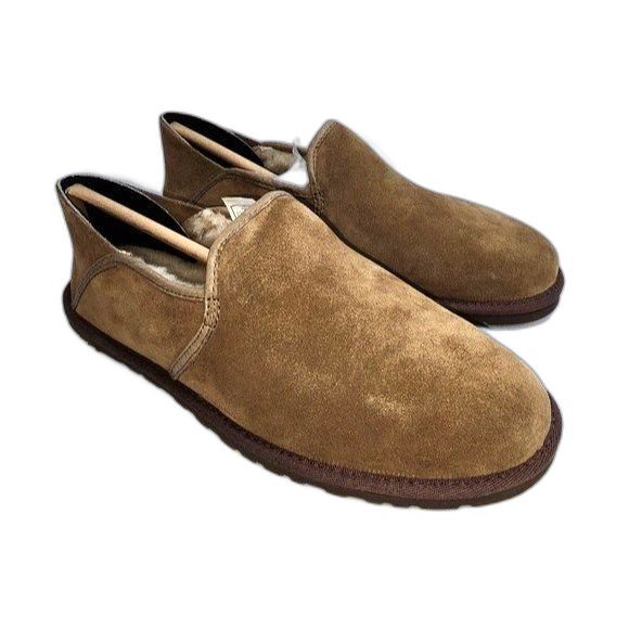 UGG Men's Cooke Dark Chestnut Suede & Wool Collapsible Heel Loafer Size 7, NIB - Picture 1 of 12